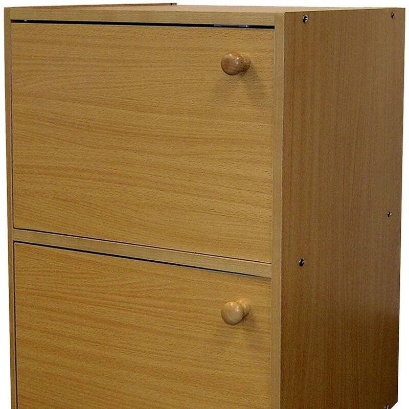 Standard Natural Double Door Verticle Book Shelf