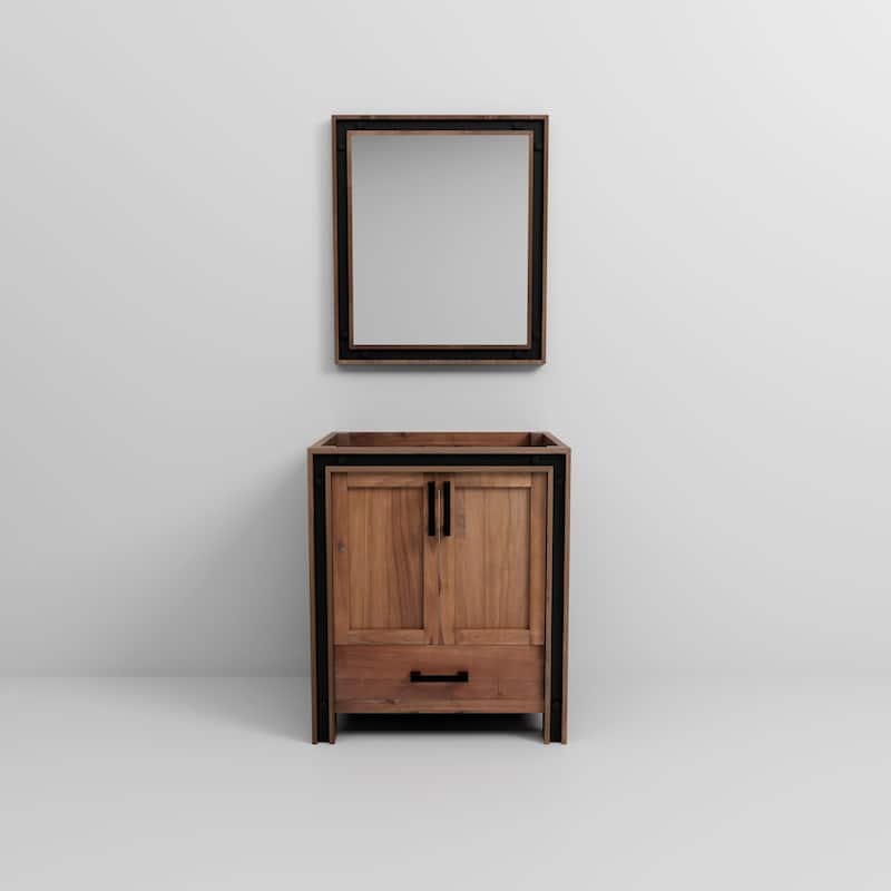 30-Inch Bathroom Vanity Cabinet with Storage Drawer & Mirror - Modern Freestanding Design