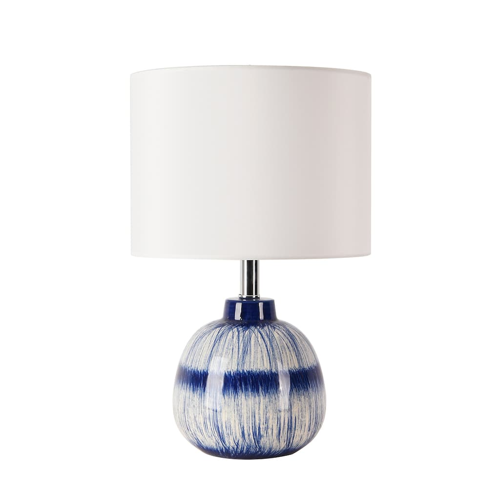 Pasargad Home Garcia Ceramic Navy & Ivory Table Lamp
