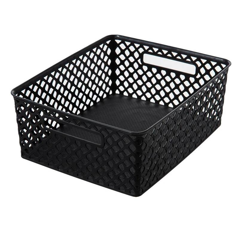 Medium Decorative Basket, Black, Set of 3