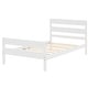 preview thumbnail 11 of 14, Twin Platform Bed with Storage, Headboard, and Footboard - White Pine Wood, Space-Saving Design