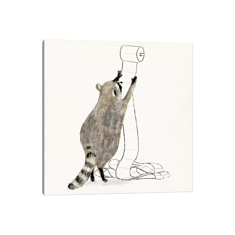 iCanvas "Rascally Raccoon IV" by Victoria Barnes Canvas Print