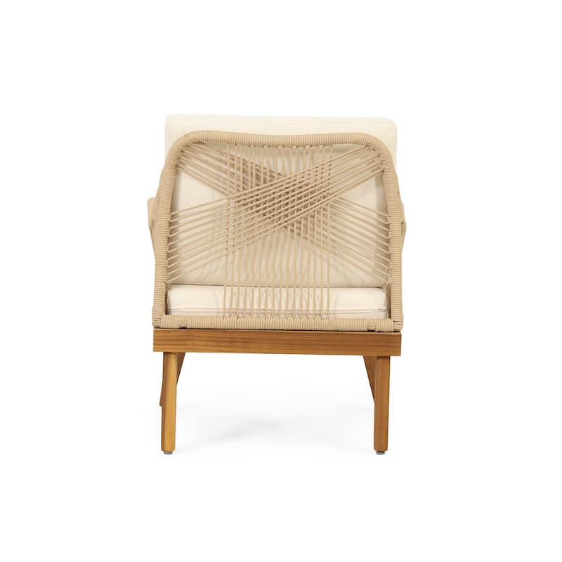 Annisa Outdoor Acacia Wood Club Chair (Set of 2) by Christopher Knight Home