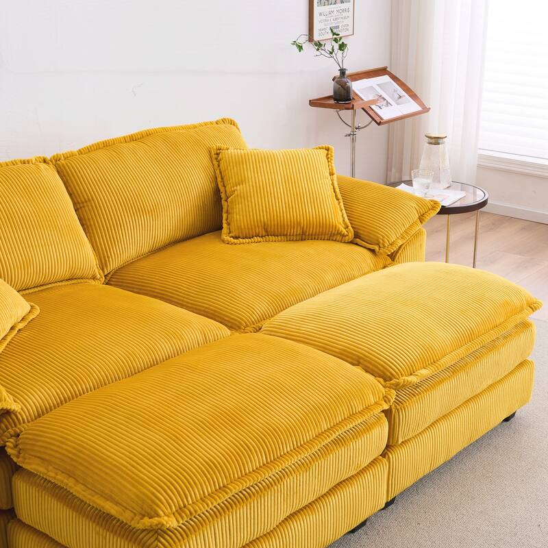 2-seats Sofa With 2 Back Pillows