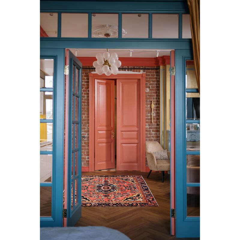 ECARPETGALLERY Hand-knotted Andelz Dark Copper Wool Rug - 4'8 x 6'4