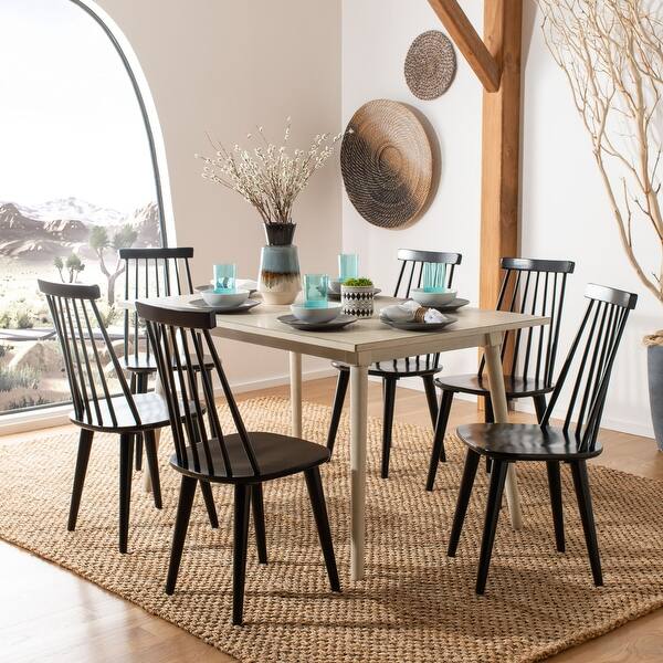 Shop Safavieh Country Classic Dining Burris Black Dining Chairs