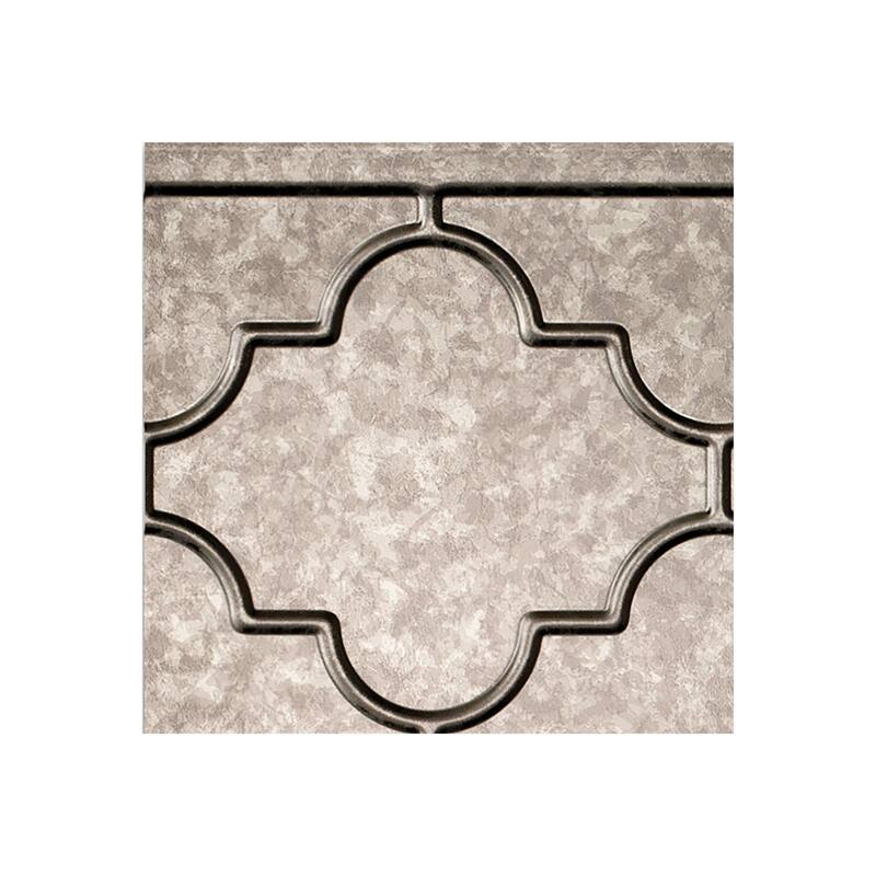 FASÄDE Monaco Decorative Vinyl Backsplash Panel - 6x6 Inch Sample - Galvanized Steel