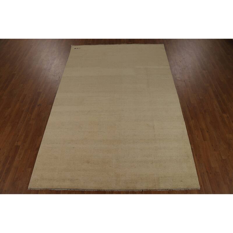 Modern Gabbeh Oriental Area Rug Handmade Wool Carpet - 6'5" x 9'7"