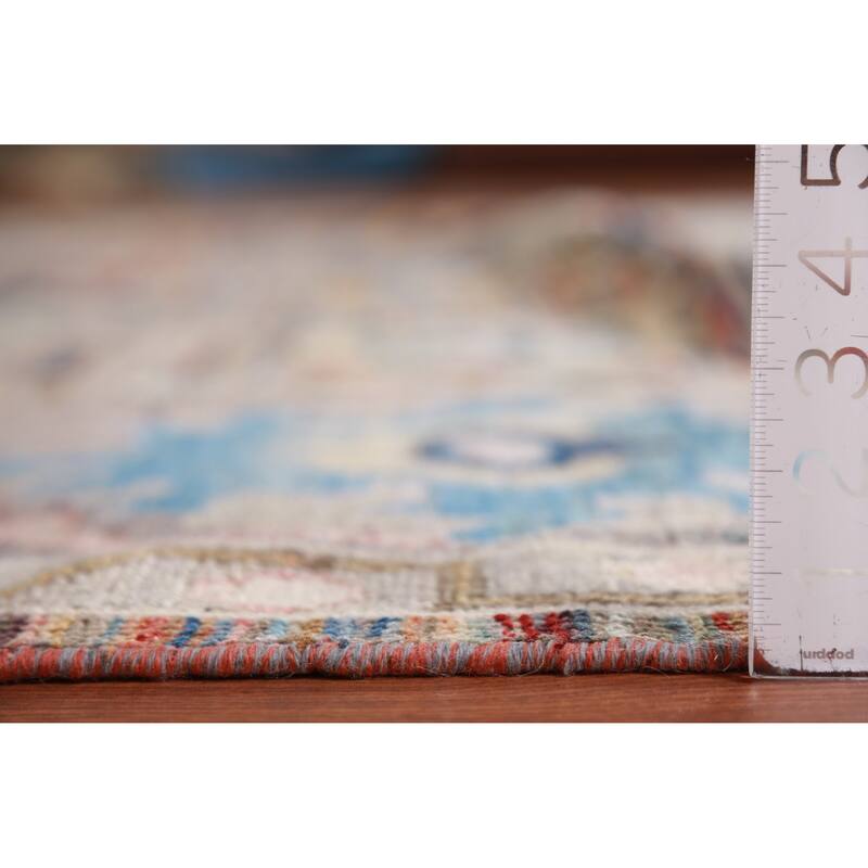 Hand Knotted Oriental 100% Wool Carpet Transitional Floral Multi-Colored Oushak Area Rug - 11' 5'' X 8' 10''
