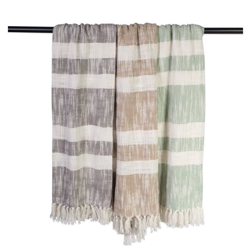 DII Slub Stripe Decorative Throw