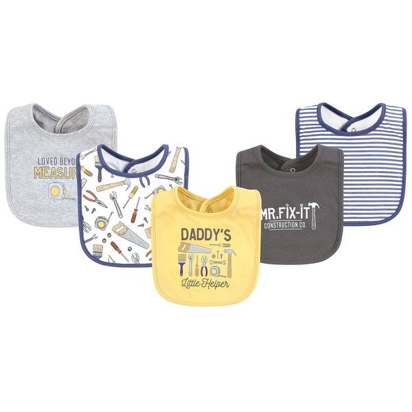 slide 1 of 1, Hudson Baby Infant Boy Cotton Bibs, Construction Work, One Size - Construction Work - One Size One Size - Construction Work