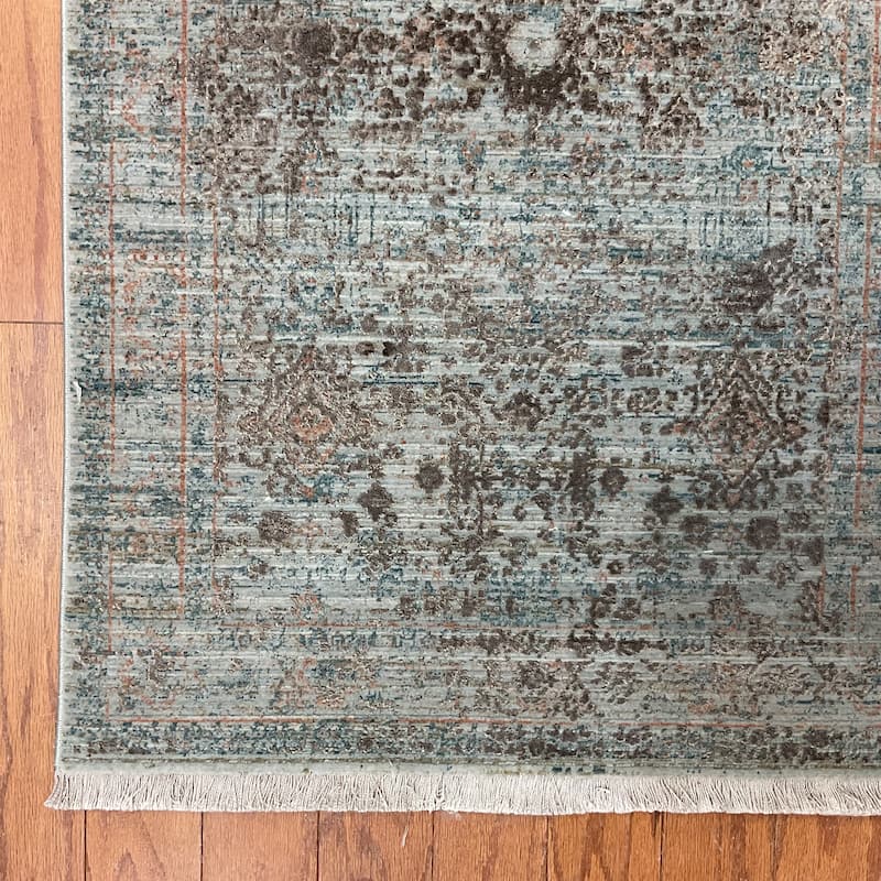HERAT ORIENTAL Turkish Modern Erased Design Wool & Silk Rug - 2' x 2'11"