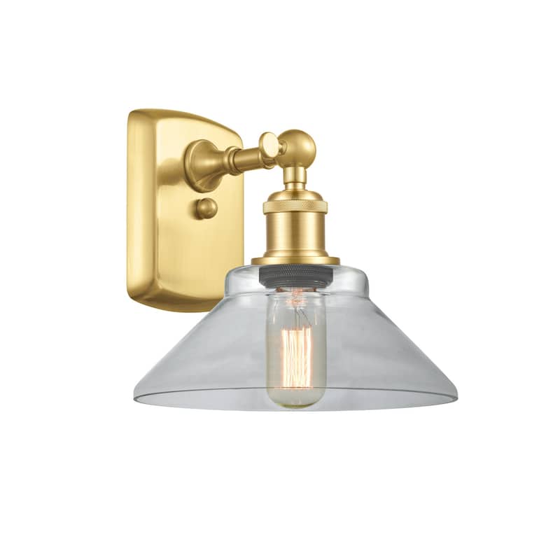 Innovations Lighting 516-1W-10-8 Orwell Sconce Orwell 10" Tall Wall - Satin Gold / Clear