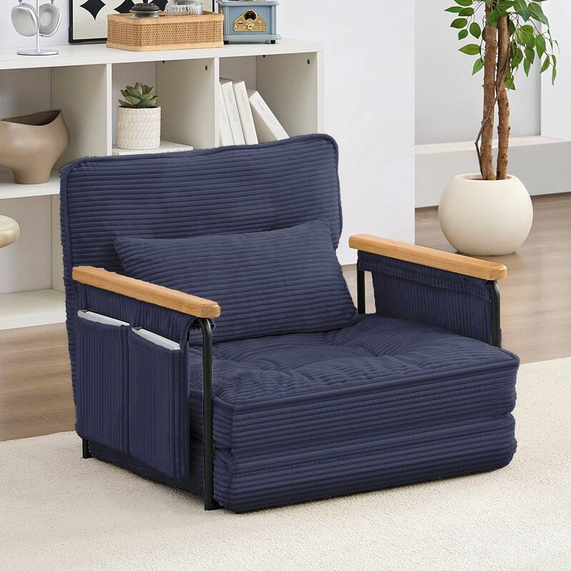 Mixoy Muti-Functional Folding Floor Sofa Bed,3-Seater,2-Seater,1-Seater Lazy Futon Sofa with 6 Position Adjustable Backrest