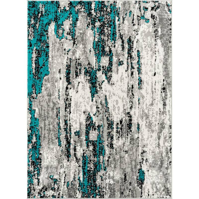 Luxe Weavers Modern Distressed Abstract Area Rug