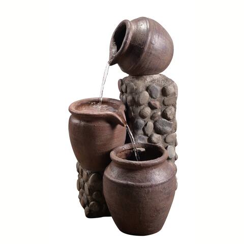 Teamson Home - Outdoor Stacked Pot Fountain