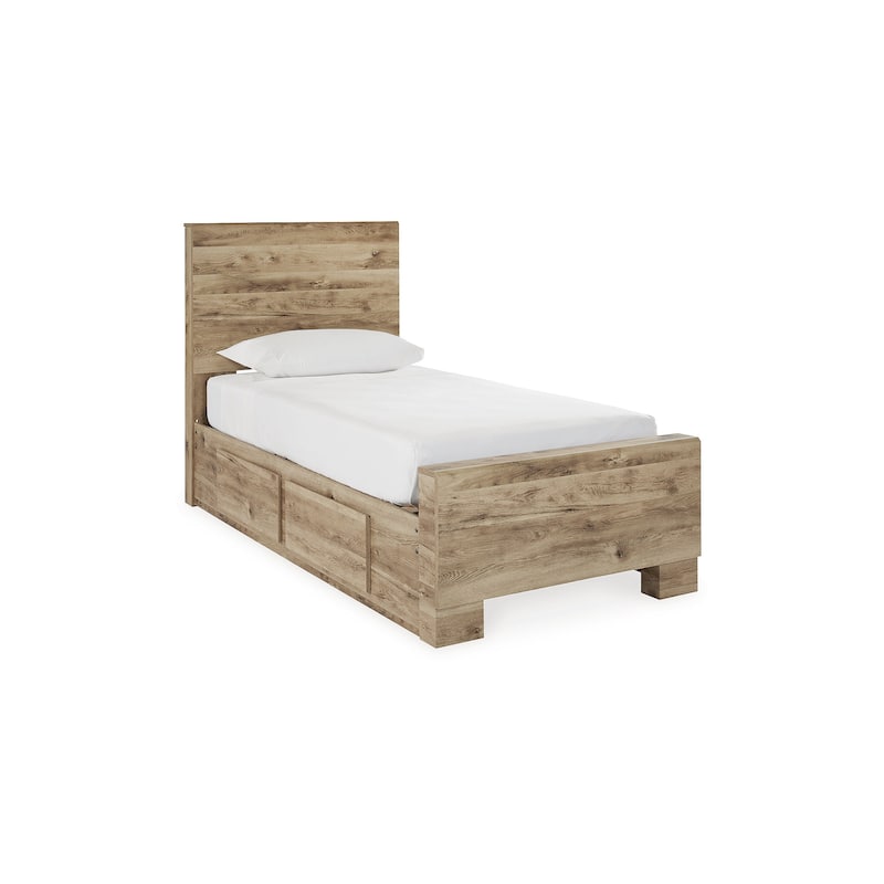 Signature Design by Ashley Hyanna Tan Brown Bed with 2 Side Storage