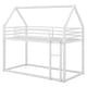 preview thumbnail 16 of 24, Modern Twin Over Twin Junior Metal House Bunk Bed with Ladder