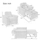 preview thumbnail 5 of 13, 3 in 1 Convertible Sleeper Chair Sofa Bed Adjustable Pull Out Sofa Chair w/ Pillow Lounger Chair Single Bed for Livingroom, Gray