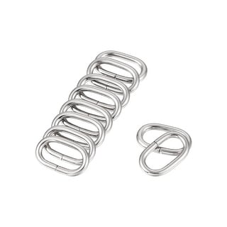 Metal Oval Ring Buckles 10x5mm for Bags Belts DIY Silver Tone 20pcs ...