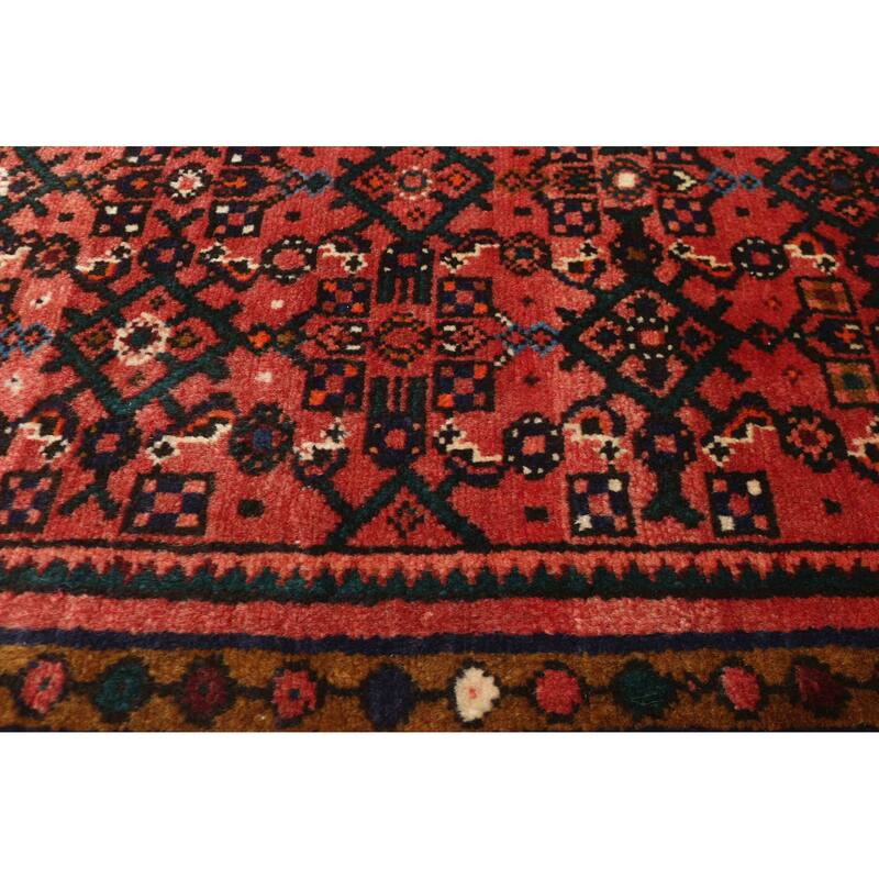 ECARPETGALLERY Hand-knotted Andelz Red Wool Rug - 2'9 x 12'6