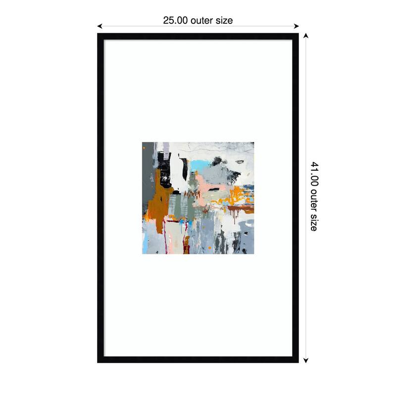 Sebastopol by Jeffrey Tover Wood Framed Wall Art Print - Svelte Noir Black - 25 x 41 in