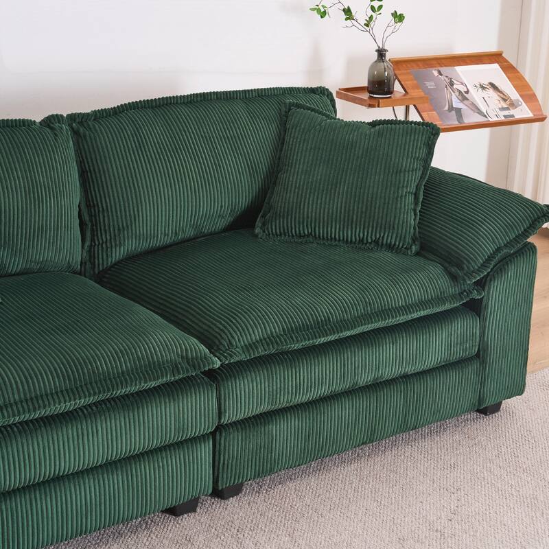 2-seats Sofa With 2 Back Pillows