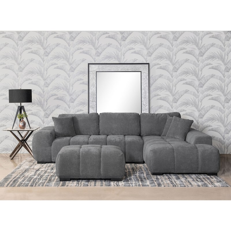 Octavia Upholstered Sectional Chaise Sofa - 119.25" x 79.5" x 35.5"