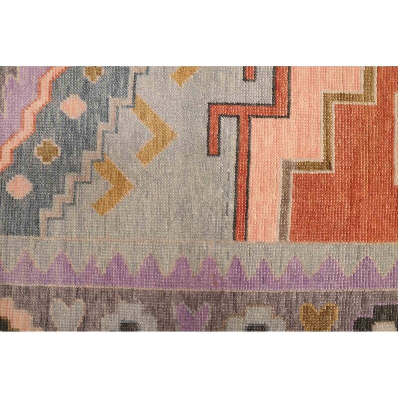 ECARPETGALLERY Hand-knotted Modern Oushak Light Grey Wool Rug - 8'10 x 11'11