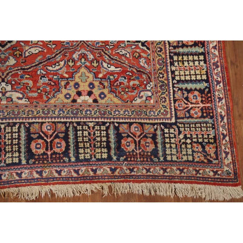 Mahal Persian Antique Rug Hand-Knotted Wool Carpet - 7'4"x 10'3"