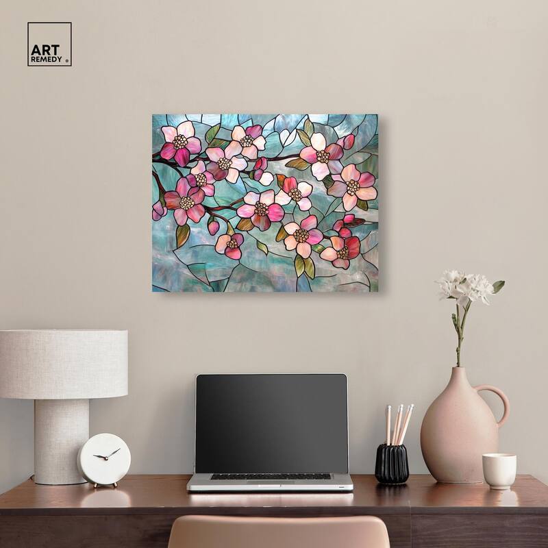 Shimmering Spring Blossoms I Canvas by Art Remedy, Gallery Wrapped
