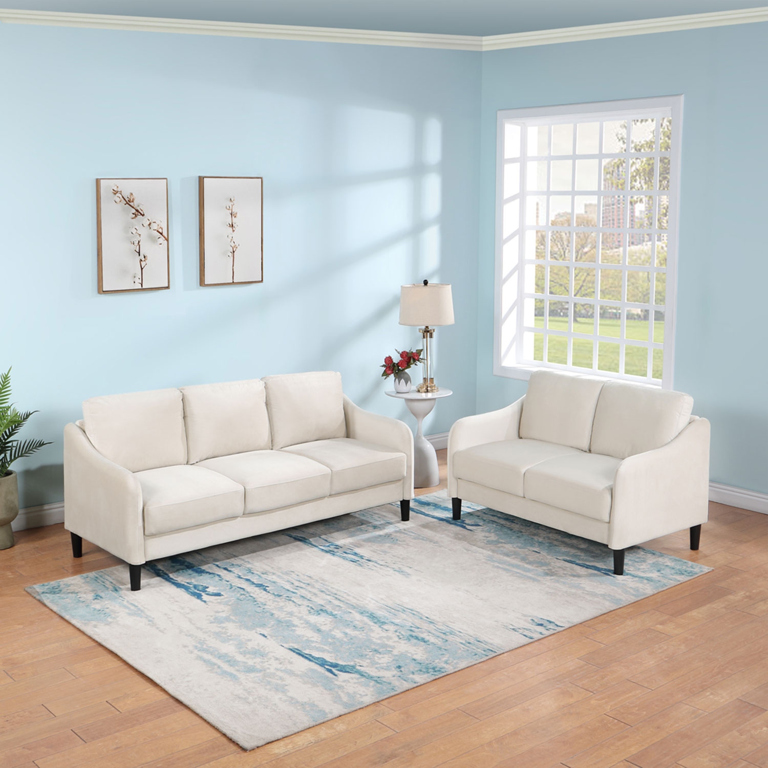 Small clearance farmhouse loveseat