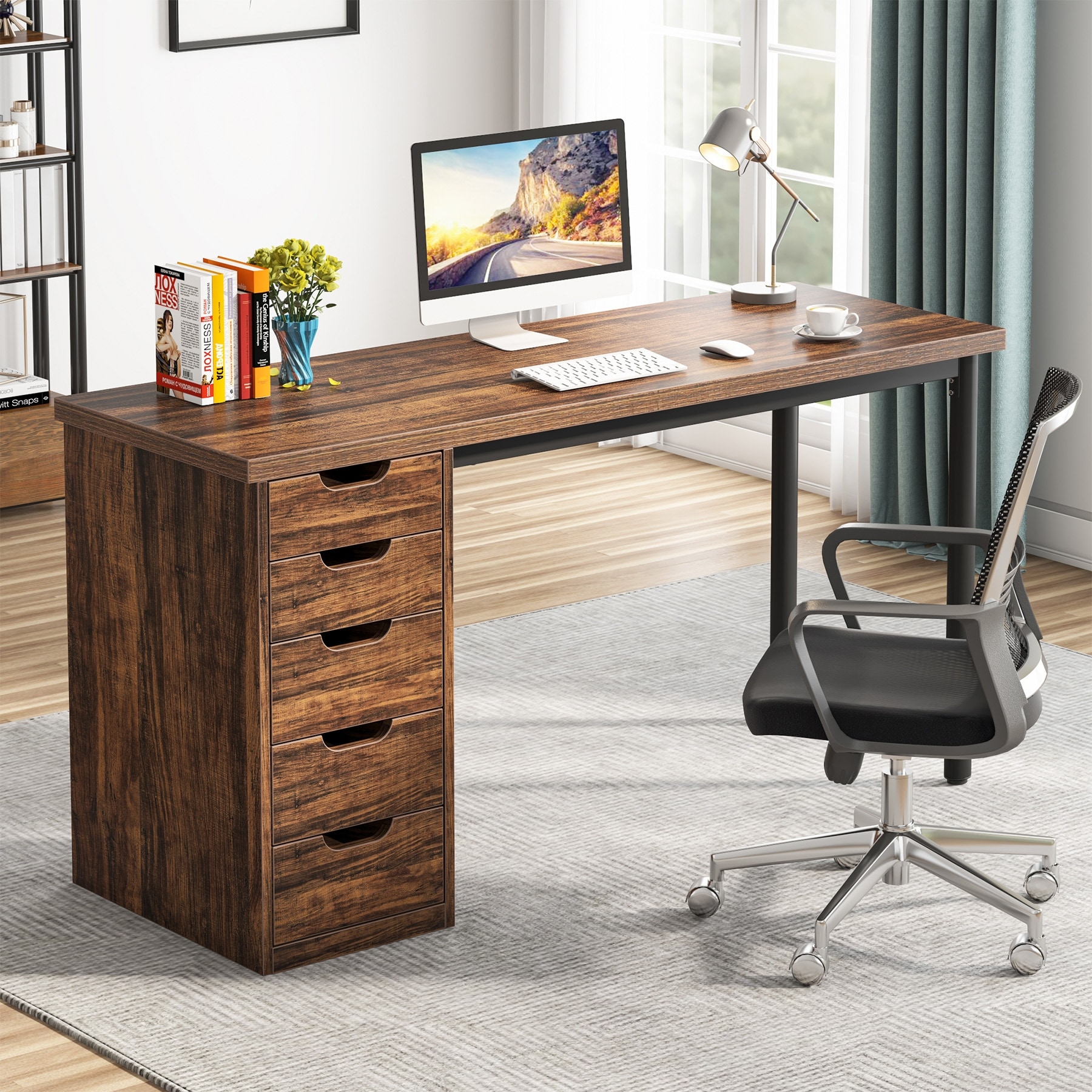 47-inch-Computer-Desk-with-5-
