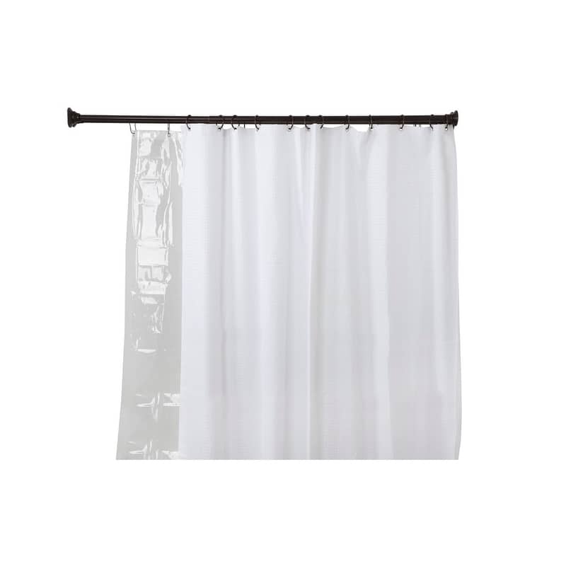 Utopia Alley Adjustable 72-Inch Double Shower Curtain Tension Rods - Rust-Proof Aluminum with Rubber End Cap