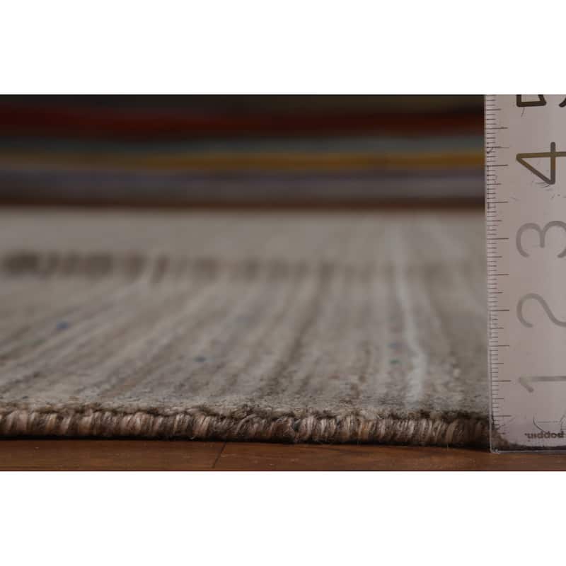 Hand Knotted Oriental 100% Wool Carpet Tribal Tribal Greys & Charcoal Gabbeh Area Rug - 10' 1'' X 8' 5''