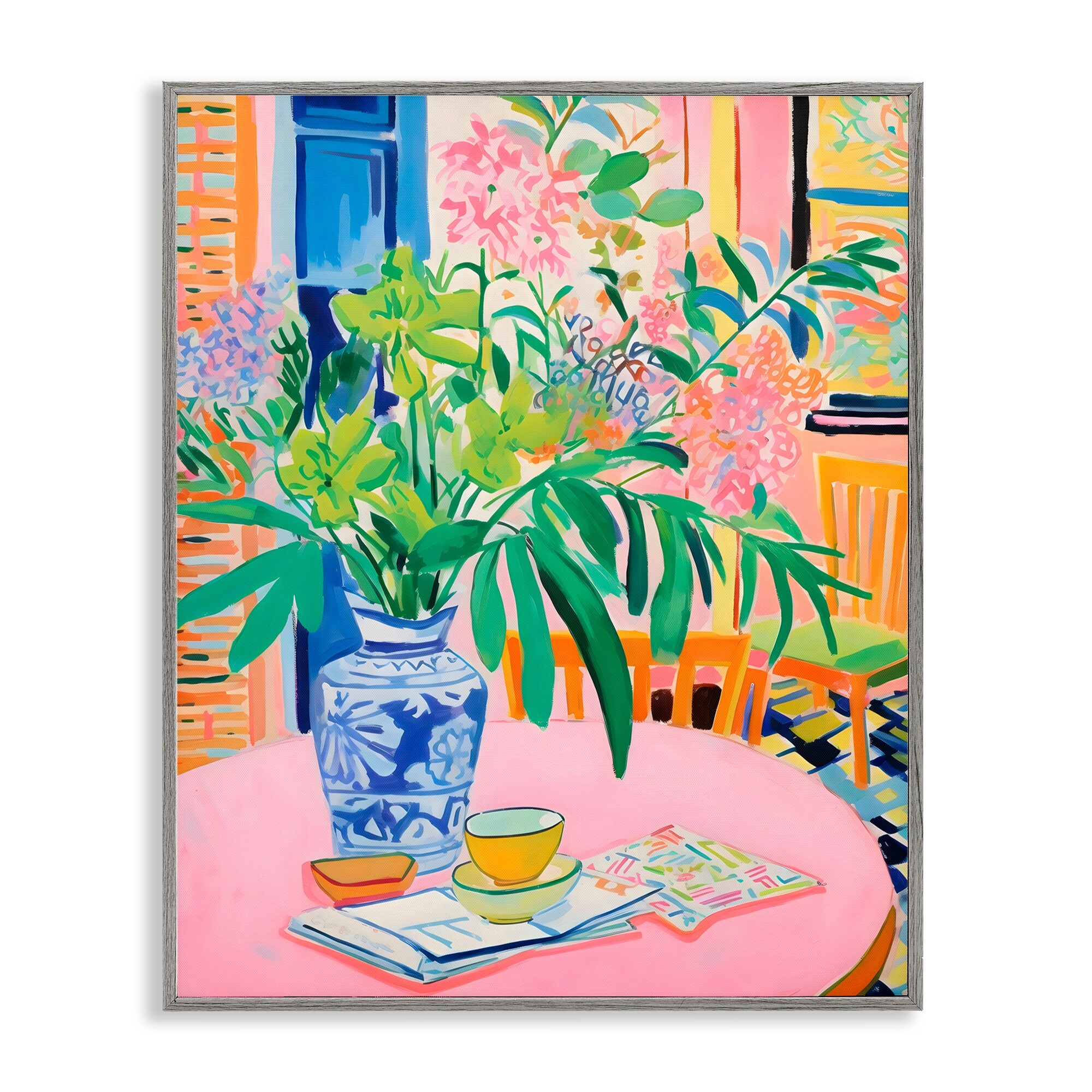 Stupell Flowers At The Table Framed Giclee Art Design By Creative Studio