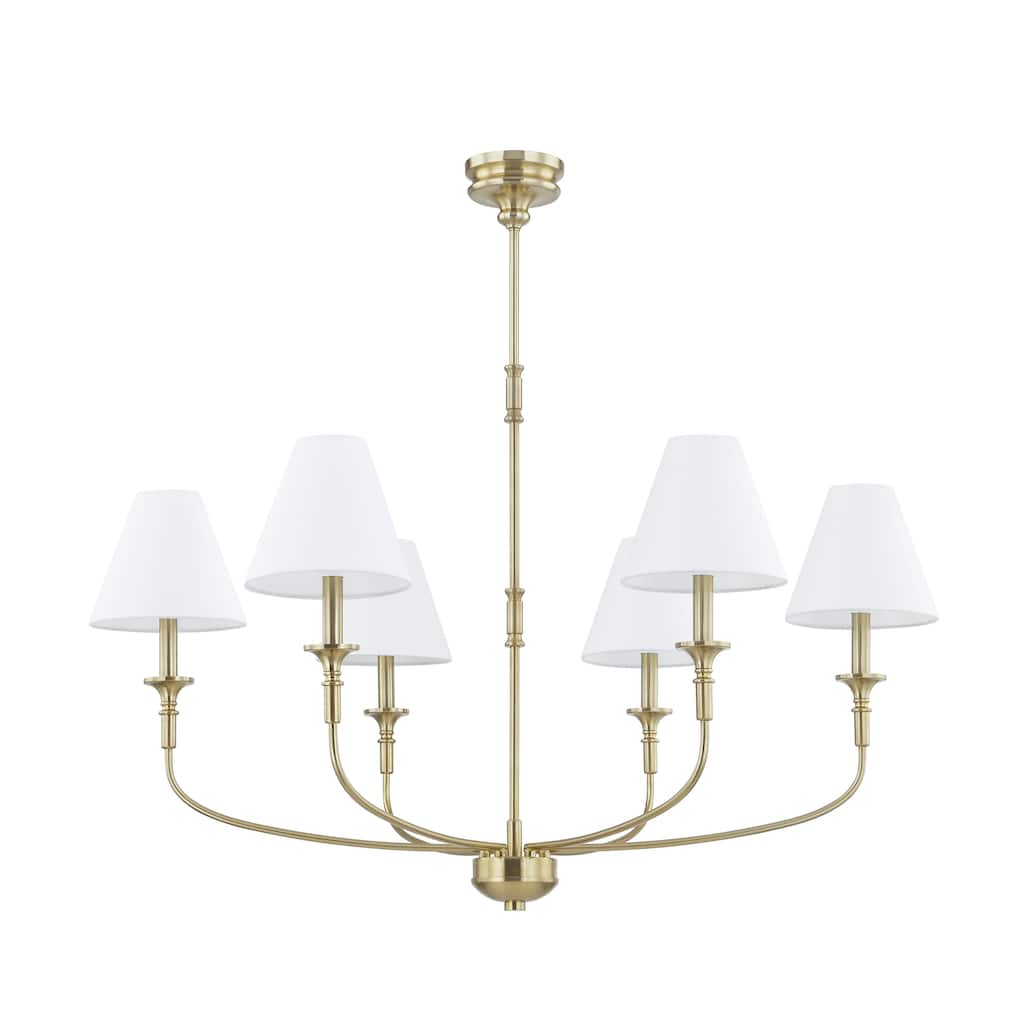 Barton 6-Light Chandelier - Antique Gold