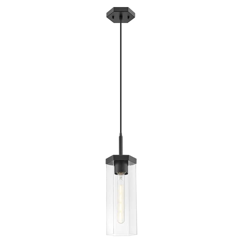 Innovations Lighting Downtown Urban - Blakeley - 1 Light 5" Cord Hung Pendant - Clear Shade/Matte Black
