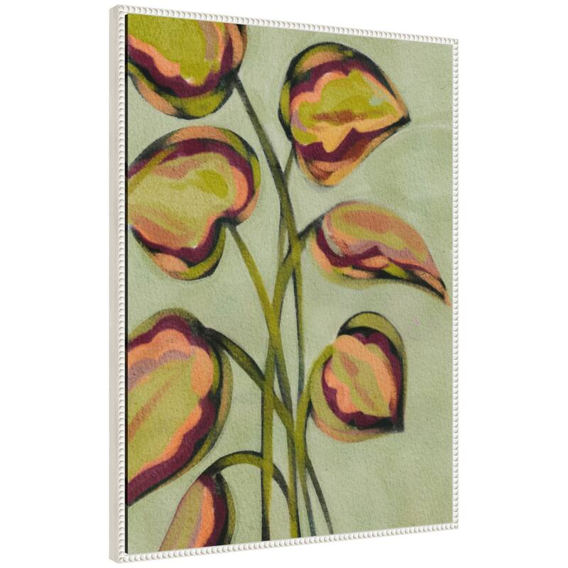 Kate and Laurel Sylvie Vibrant Foliage Framed Canvas by Nikita Jariwala - 28x38 - White