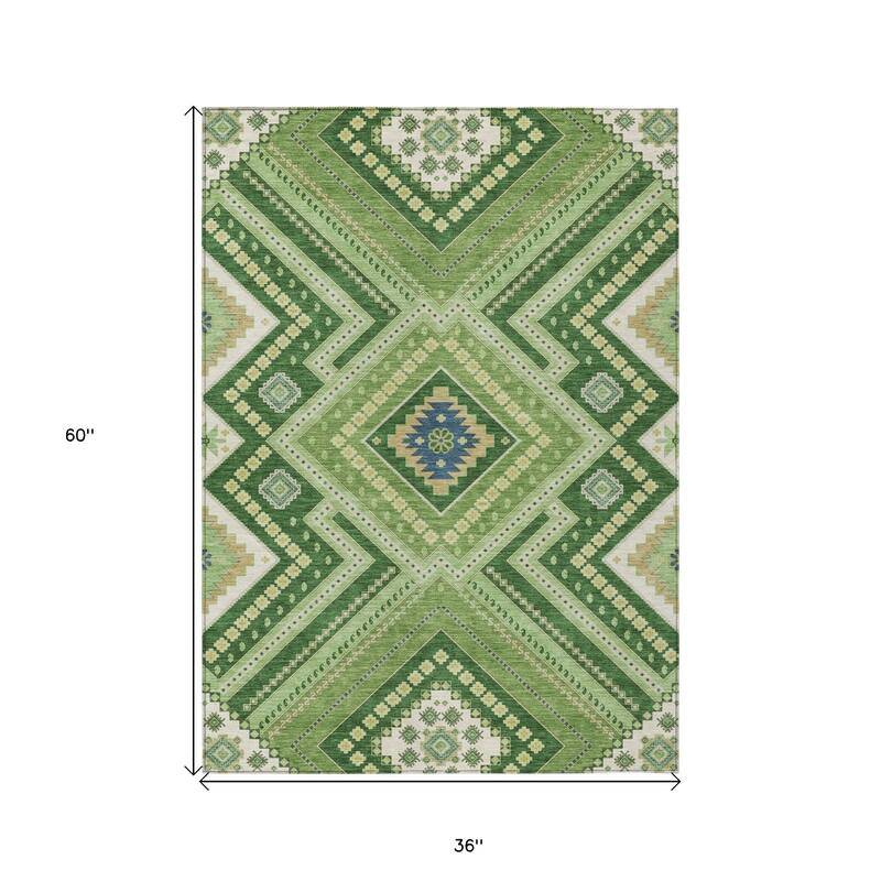 HomeRoots Tribal Transitional Rectangle Outdoor Rug