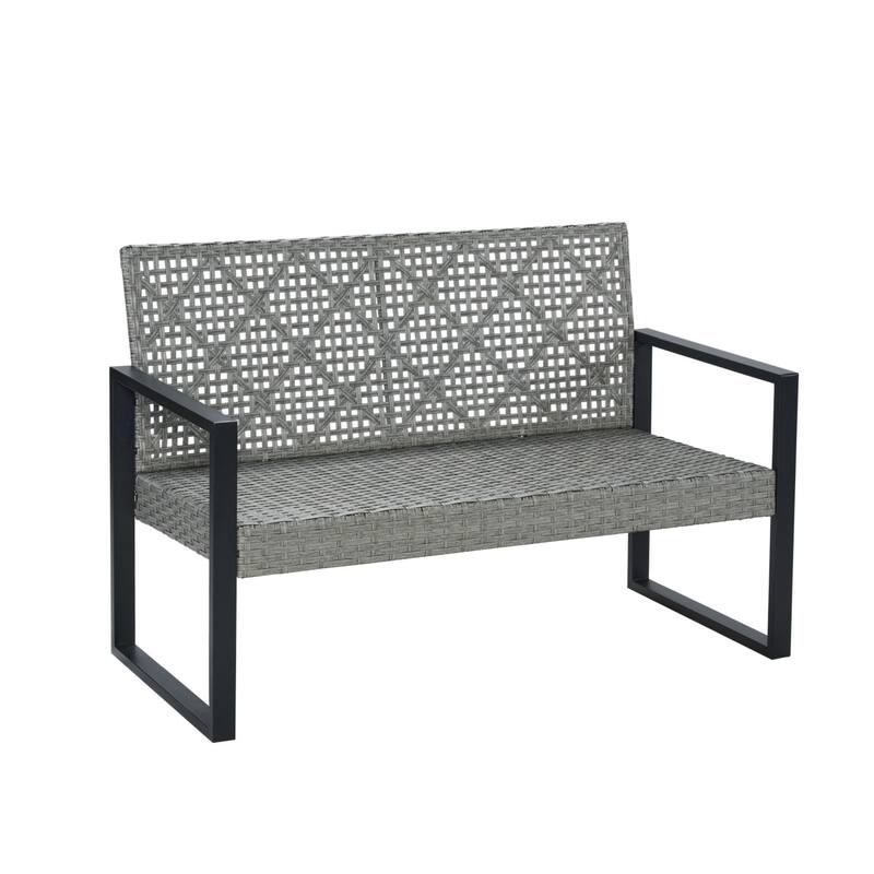 4-Piece Patio Furniture Set with Acacia Wood Table Top