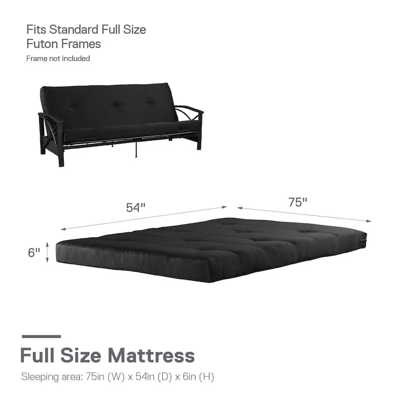 Avenue Greene Carlisle 6 Inch Full Size Poly Filled Futon Mattress