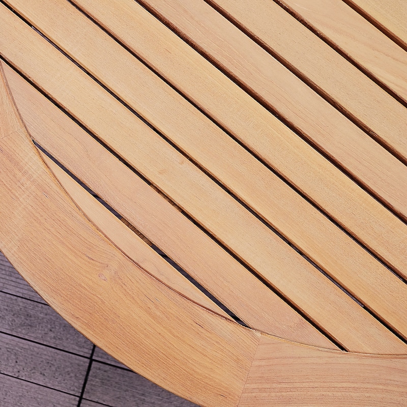 Cambridge Casual Leon Teak Outdoor Patio Round Coffee Table