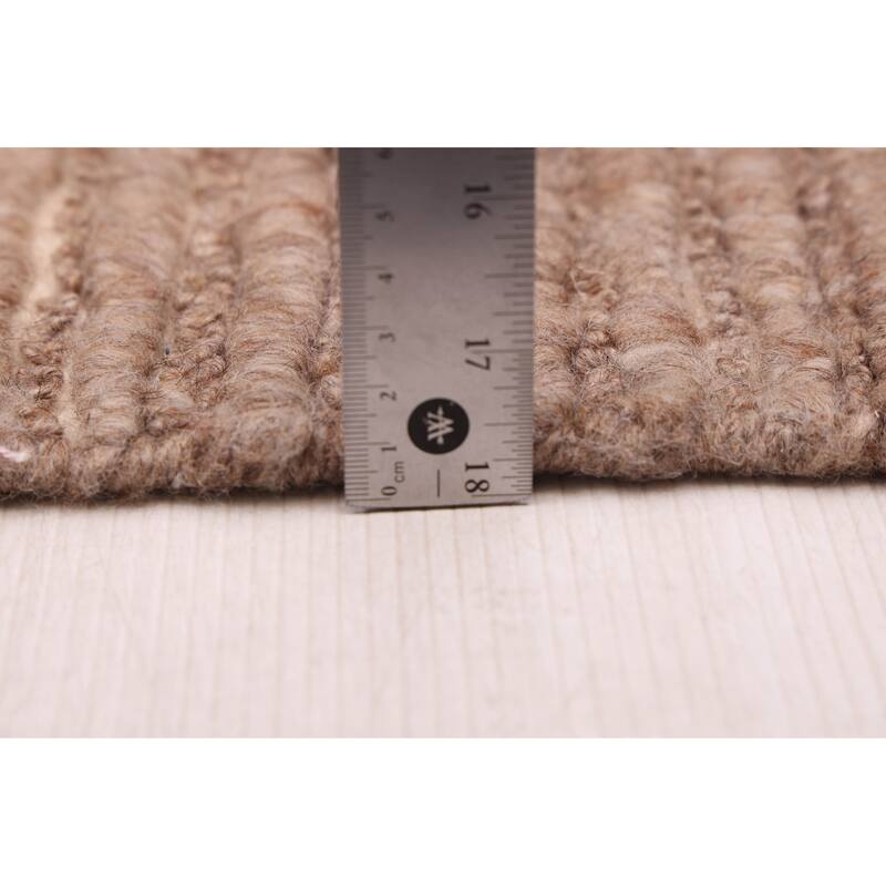 ECARPETGALLERY Hand-knotted Looma Brown Wool Rug - 7'10 x 9'9