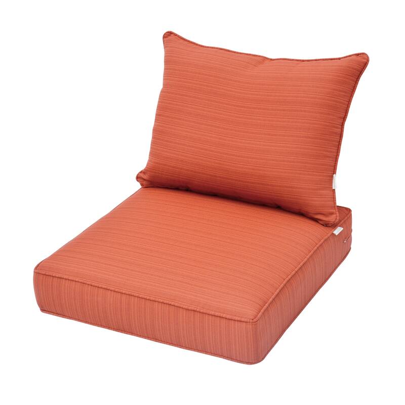 HOOOWOOO 2-piece Outdoor/Indoor Chair Cushion Set - Red/Orange
