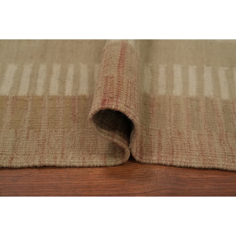Hand Woven Oriental 100% Wool Carpet Southwestern Tribal Multi-Colored Kilim Area Rug - 10' 2'' X 8' 6''