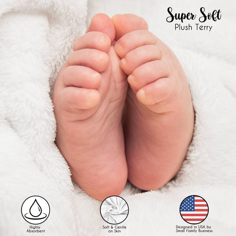 Sweet Jojo Designs White & Yellow Boho Sun Boy, Girl, Unisex/Gender Neutral Hooded Baby Towels - Toddler Bath Towel - Celestial