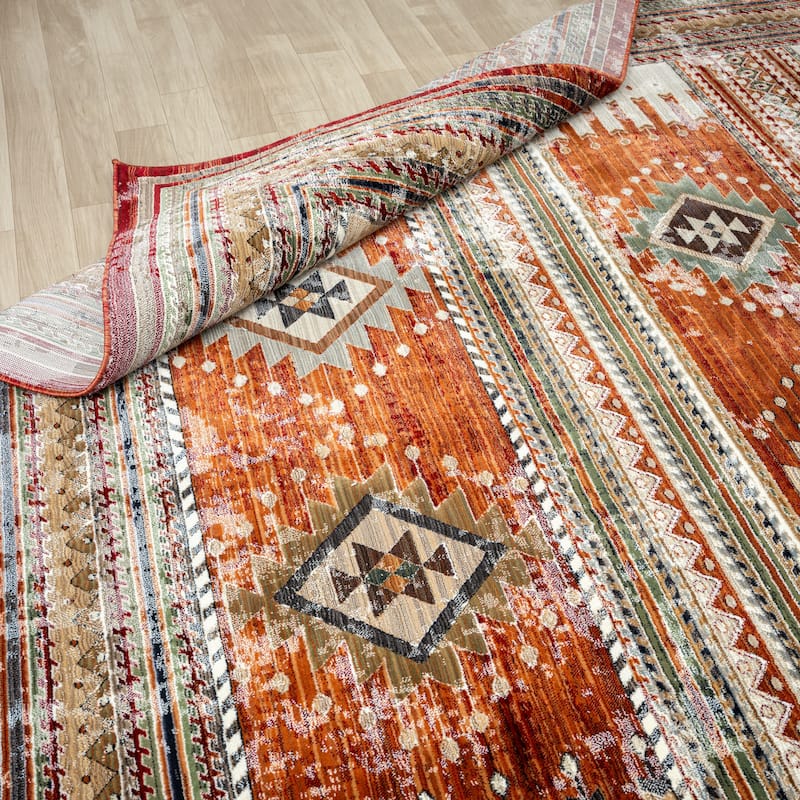 Petra Southwestern Power-Loom Area Rug