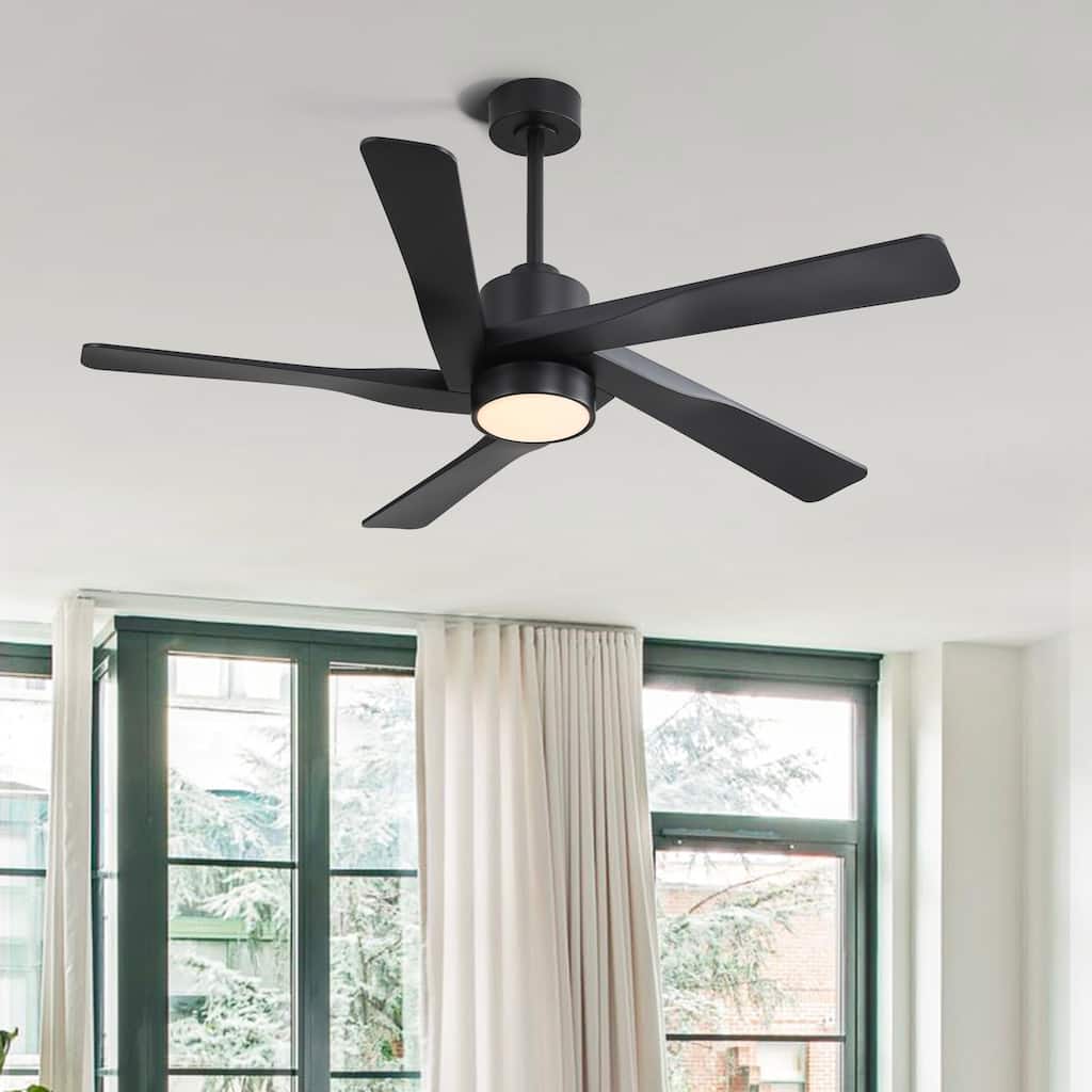 WINGBO 54" and 64" 5 ABS Blades DC Motor Indoor Ceiling Fan with Light & Remote