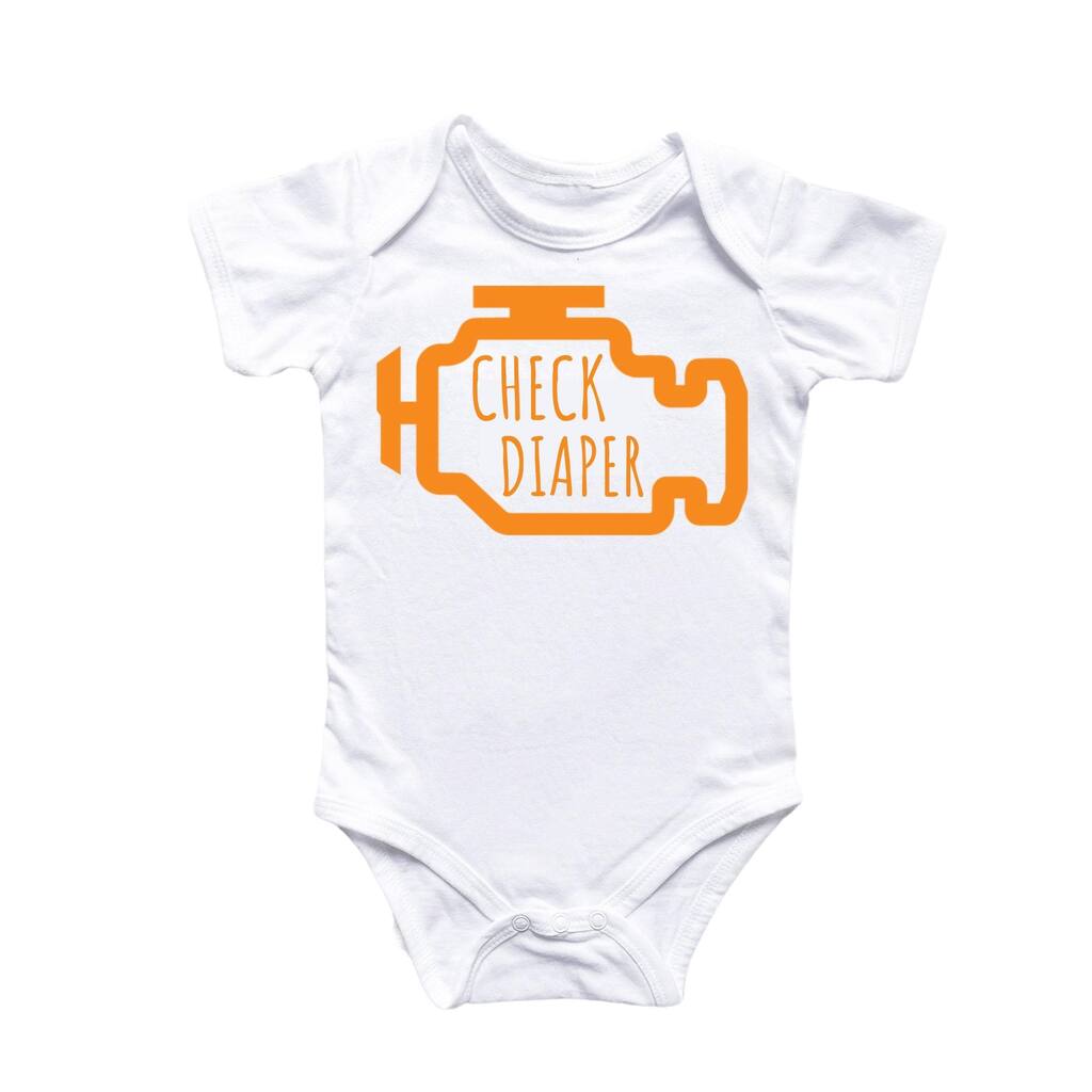 Mechanic Check Engine - Baby Boy Girl Clothes Infant Bodysuit Funny Cute Newborn